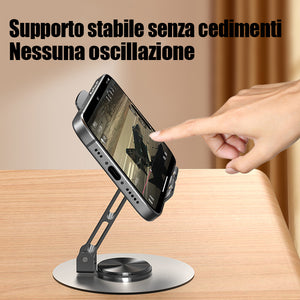 Supporto per cellulare da scrivania girevole a 360°