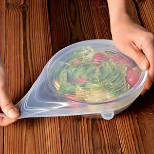 Coperchio elastico riutilizzabile in silicone per alimenti
