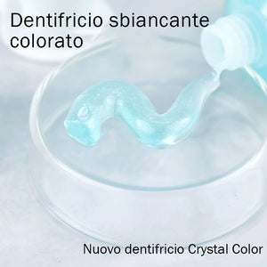 Dentifricio sbiancante colorato