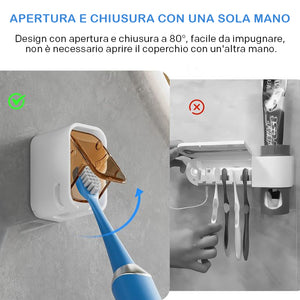 Scatola portaspazzolino antipolvere da 2 pezzi