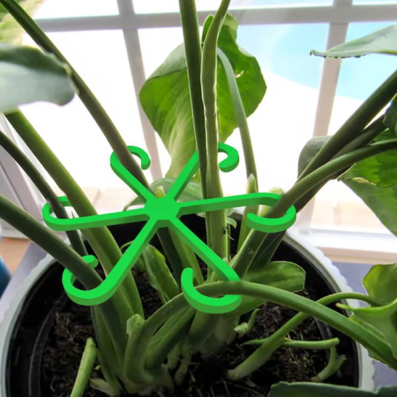 8 Supporti Per Steli Di Piante Rampicanti | Tutori In Plastica Verde Misure Assortite 5-13 Cm | Per Orchidee, Pomodori, Peperoni