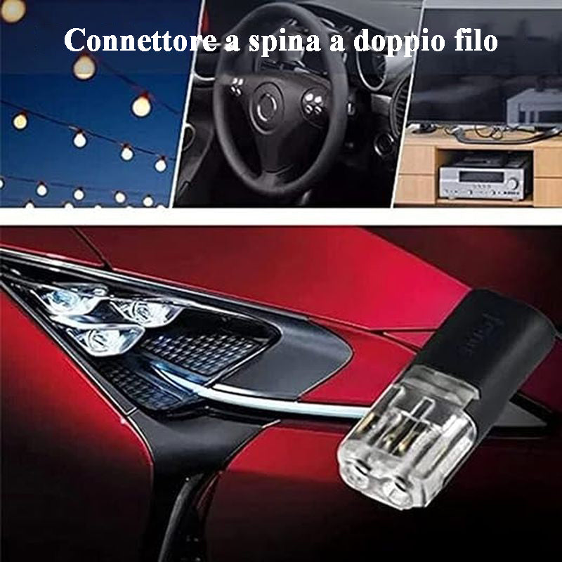 Connettore plug-in a doppio filo con fibbia di bloccaggio,connettori for cavi di piccolo calibro Connettore plug-in a doppio filo con fibbia di bloccaggio,connettori for cavi di piccolo calibro
