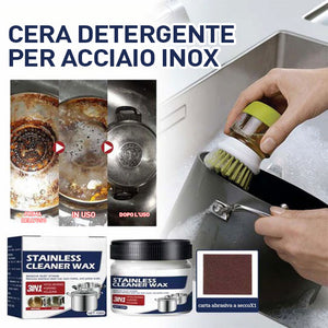 Pasta detergente magica per acciaio inossidabile