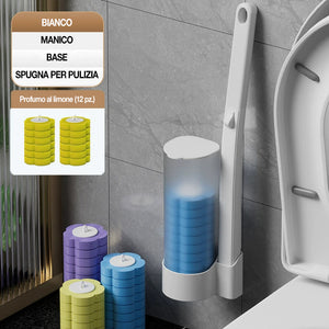 Spazzolino per WC monouso con testina in spugna