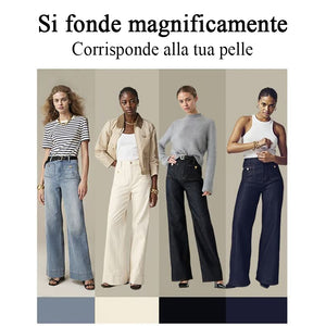 👖Pantaloni larghi a vita alta da donna