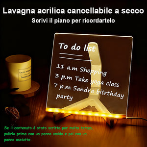 Set di lavagna da disegno trasparente luminosa cancellabile fai da te