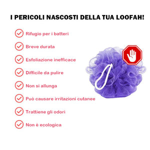 Asciugamano da bagno esfoliante africano in rete elastica