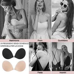 Reggiseno push-up invisibile e autoadesivo