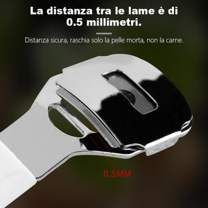 Rasoio per calli con manico in gomma