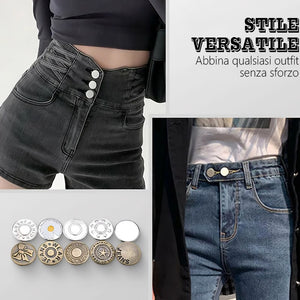 Set di bottoni per jeans staccabili senza cuciture