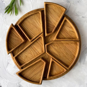 Vassoio per puzzle - Legno con divisori rimovibili