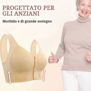 Nuovo reggiseno traspirante elastico con chiusura frontale per anziani