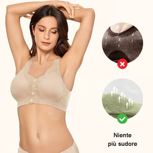 Reggiseno comodo e pratico con abbottonatura frontale
