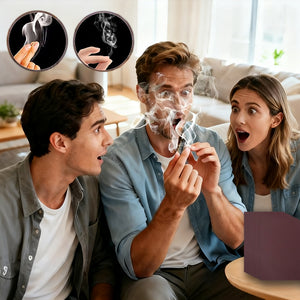 Misteriosi oggetti di scena magici con il fumo delle dita