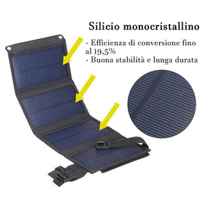 Caricabatterie solare portatile con pannello solare💥