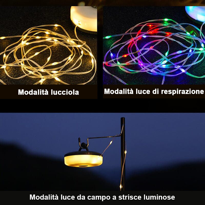 4 confezioni di luci da campeggio a LED portatili impermeabili a batteria 4 confezioni di luci da campeggio a LED portatili impermeabili a batteria
