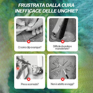 Set tagliaunghie con apertura ampia