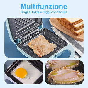Piastra per sandwich multifunzione a riscaldamento rapido