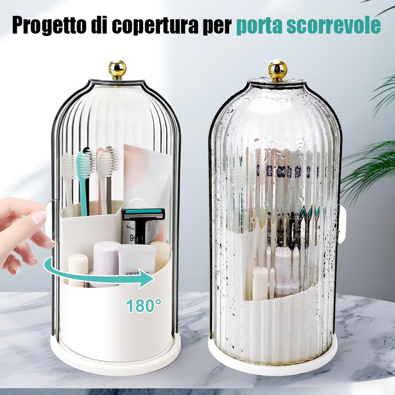Portaspazzolino A 4 Scomparti, Portaspazzolino Elettrico Portaspazzolino Multifunzionale Per Bagno Bianco 97634096