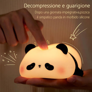 Simpatica luce notturna a forma di panda, decorazione per la camera da letto