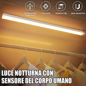 🔥Luce LED ricaricabile magnetica con sensore intelligente senza perforazione💡