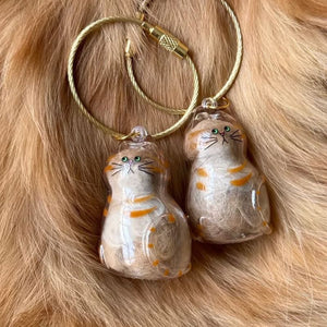 😽Ciondolo ricordo con pelo di gatto carino🎁