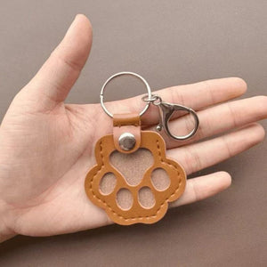 🐾Portachiavi in pelle a forma di zampa di animale domestico