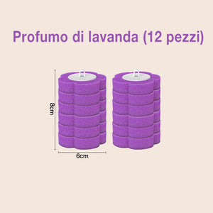 Spazzolino per WC monouso con testina in spugna
