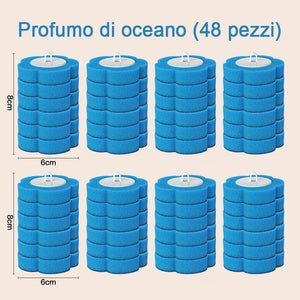 Spazzolino per WC monouso con testina in spugna