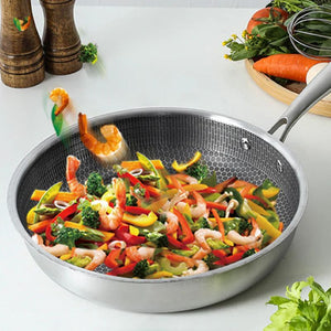 👨‍🍳 La padella antiaderente in acciaio inox che gli chef Michelin giurano! 5 volte più resistente🍳 (niente più uova bruciate!)