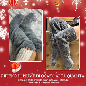 💕Calzini al ginocchio in pile vellutato per Natale❄️🎅
