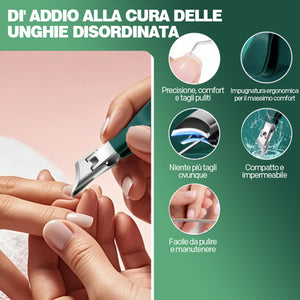 Set tagliaunghie con apertura ampia