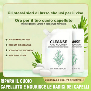 Shampoo liscio e brillante al rosmarino - Formula senza solfati per tutti i tipi di capelli