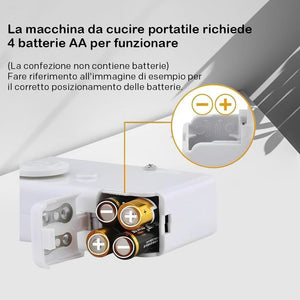 Mini macchina da cucire elettrica portatile