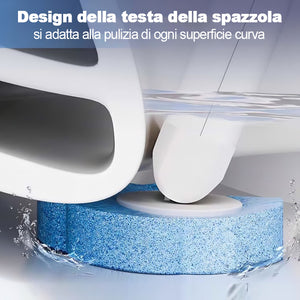 Spazzolino per WC monouso con testina in spugna