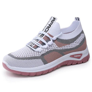 Scarpe casual da donna con lacci bassi in rete