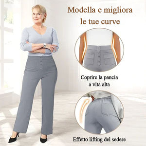 Pantaloni elasticizzati a vita alta