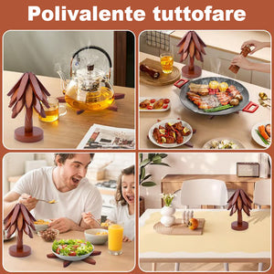 Tovagliette e sottobicchieri in legno naturale di alta qualità e resistenti al calore