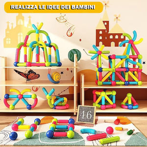 Blocchi magnetici da costruzione, adatti allo sviluppo precoce dei bambini