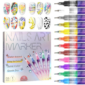 ⏳Set da 12 penne colorate per nail art🎨💅