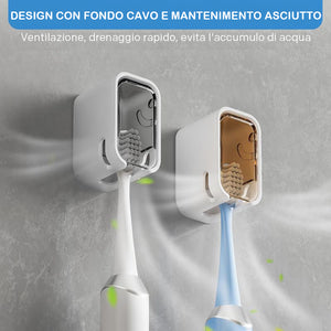 Scatola portaspazzolino antipolvere da 2 pezzi