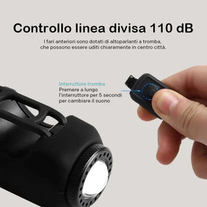 Luce e clacson per bicicletta 2 in 1