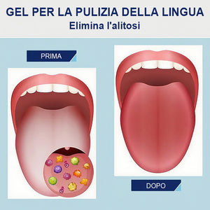 Kit gel detergente probiotico per la lingua
