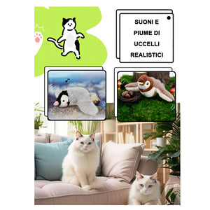 Giocattolo elettrico per gatti con ali battenti