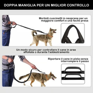 🔥Guinzaglio per cani a mani libere con custodia con cerniera