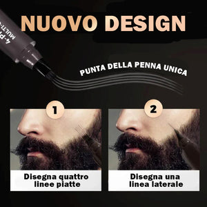 Matita per sopracciglia naturale waterproof a quattro punte ultra-fine