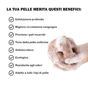 Asciugamano da bagno esfoliante africano in rete elastica