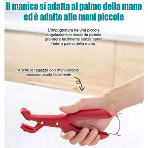 Clip multiuso antiscottatura per il supporto della ciotola in cucina