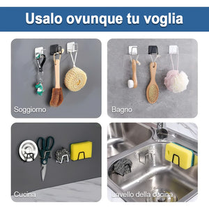 Ganci autoadesivi - Ideali per lavandini e bagni