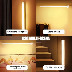 🔥Luce LED ricaricabile magnetica con sensore intelligente senza perforazione💡